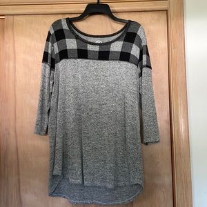 Maurice’s Buffalo Plaid 24/7 3/4 Sleeve Shirt - XL